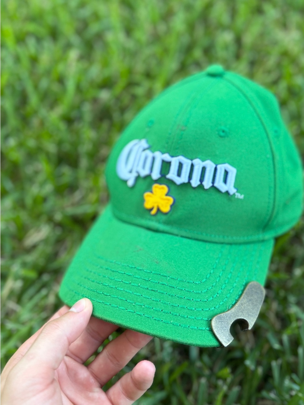 Corona Kids Bright Green Cap with Yellow Shamrock